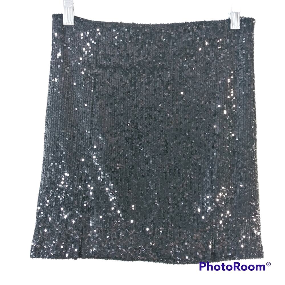 Love On A Hanger Black Sequin Mini Skirt Size 5